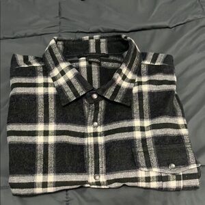 Bloomingdale Men’s Store Plaid Flannel Shacket Size XXL